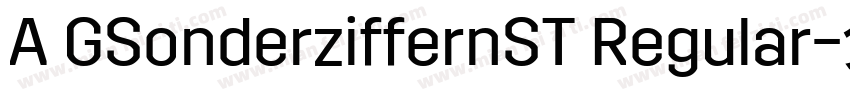A GSonderziffernST Regular字体转换